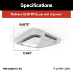 Furrion Air Conditioner Ceiling Assembly, White, Fits 14 in x 14 in Vent Opening - FACT11MA-PS