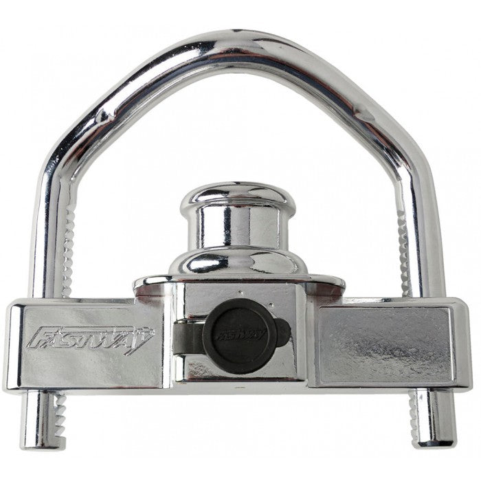 Fastway Trailer Products Trailer Hitch Lock, Fits 1-7/8 in/2 in and 2-5/16 Coupler, Steel, With 2 Keys - 86-00-5015