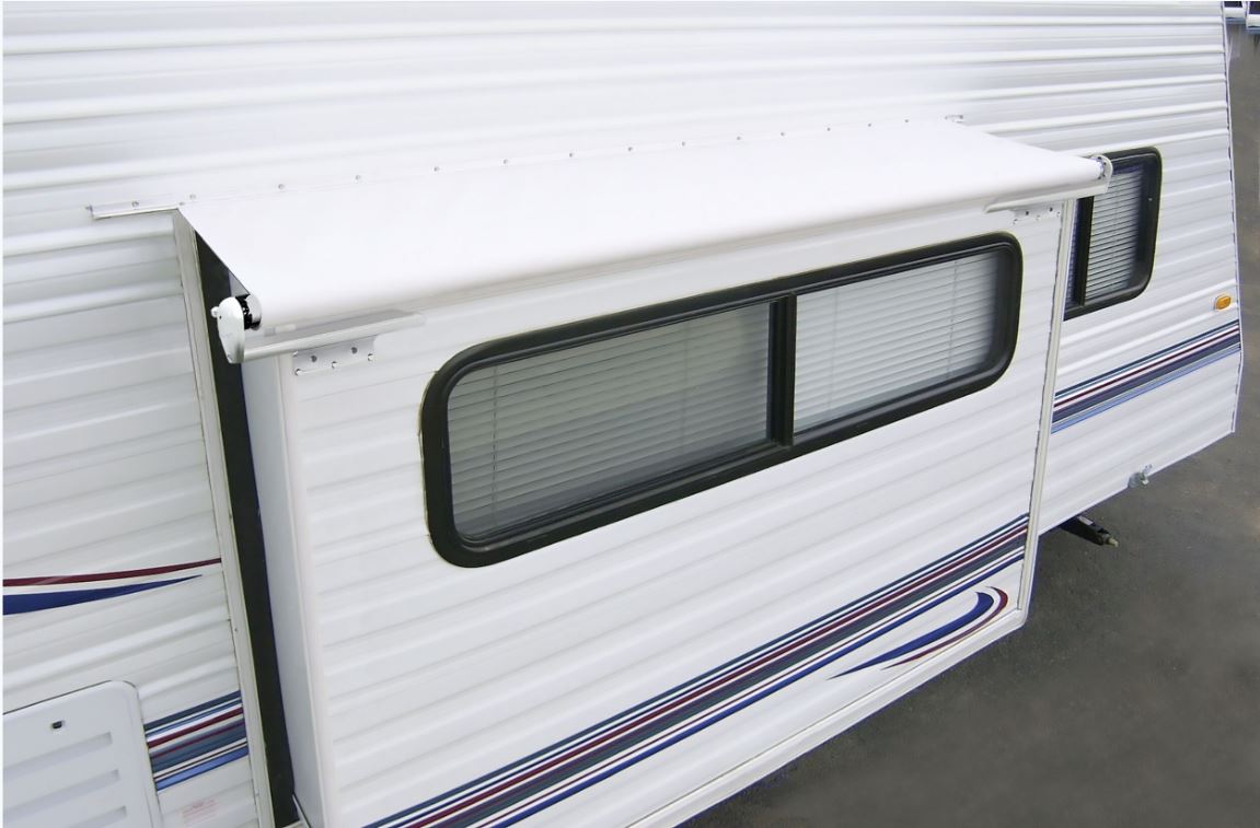 Carefree RV Awning, Roof Size Range 79 in To 84 in, Flange Size Range 84 in To 89 in, 88 in Fabric Width - HI0846262TR