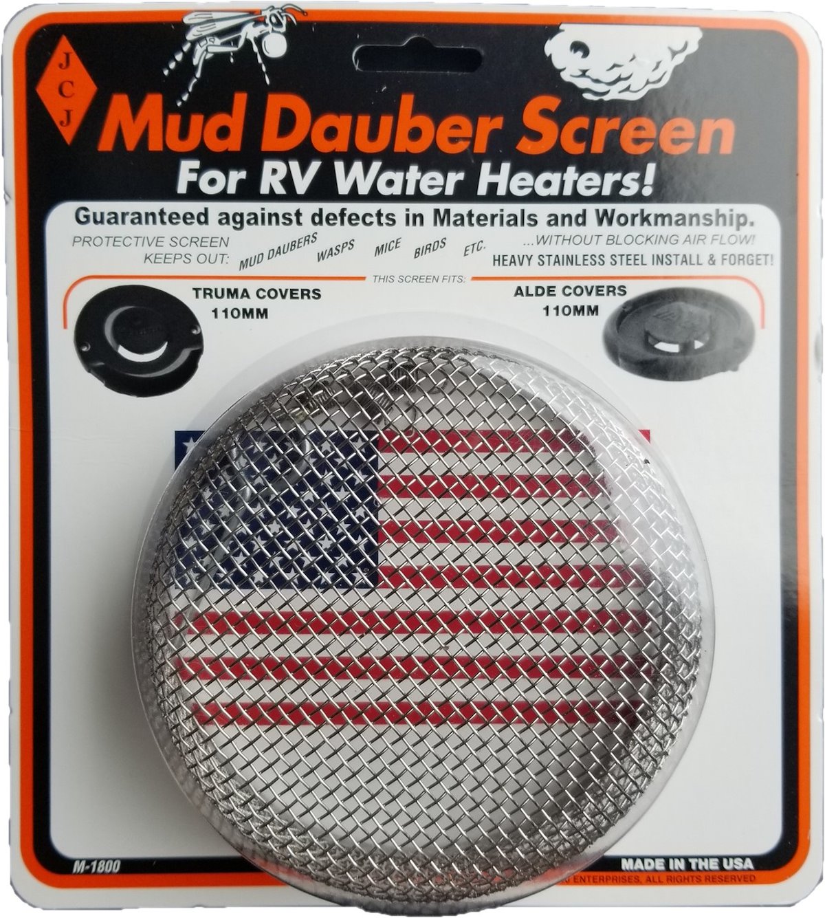 JCJ Enterprises Bug Screen - RV Appliance, Stainless Steel - M-1800