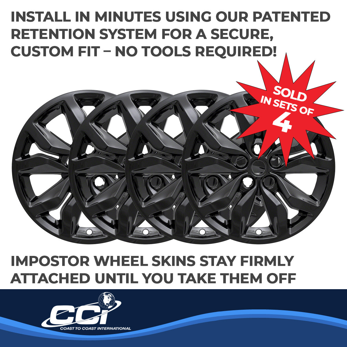 Coast2Coast Wheel Skins & Styled Wheel Covers IWCIMP407BLK product image 4