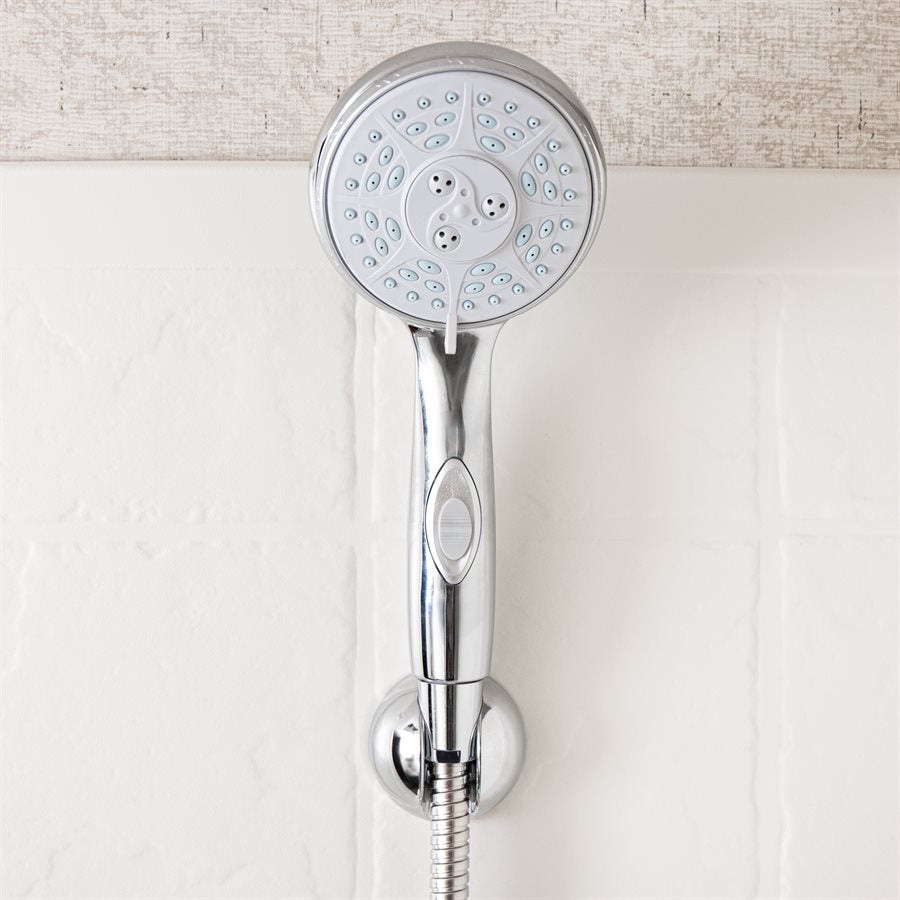 Camco Shower Head, With 4 Available Spray Settings, Chrome - 43710