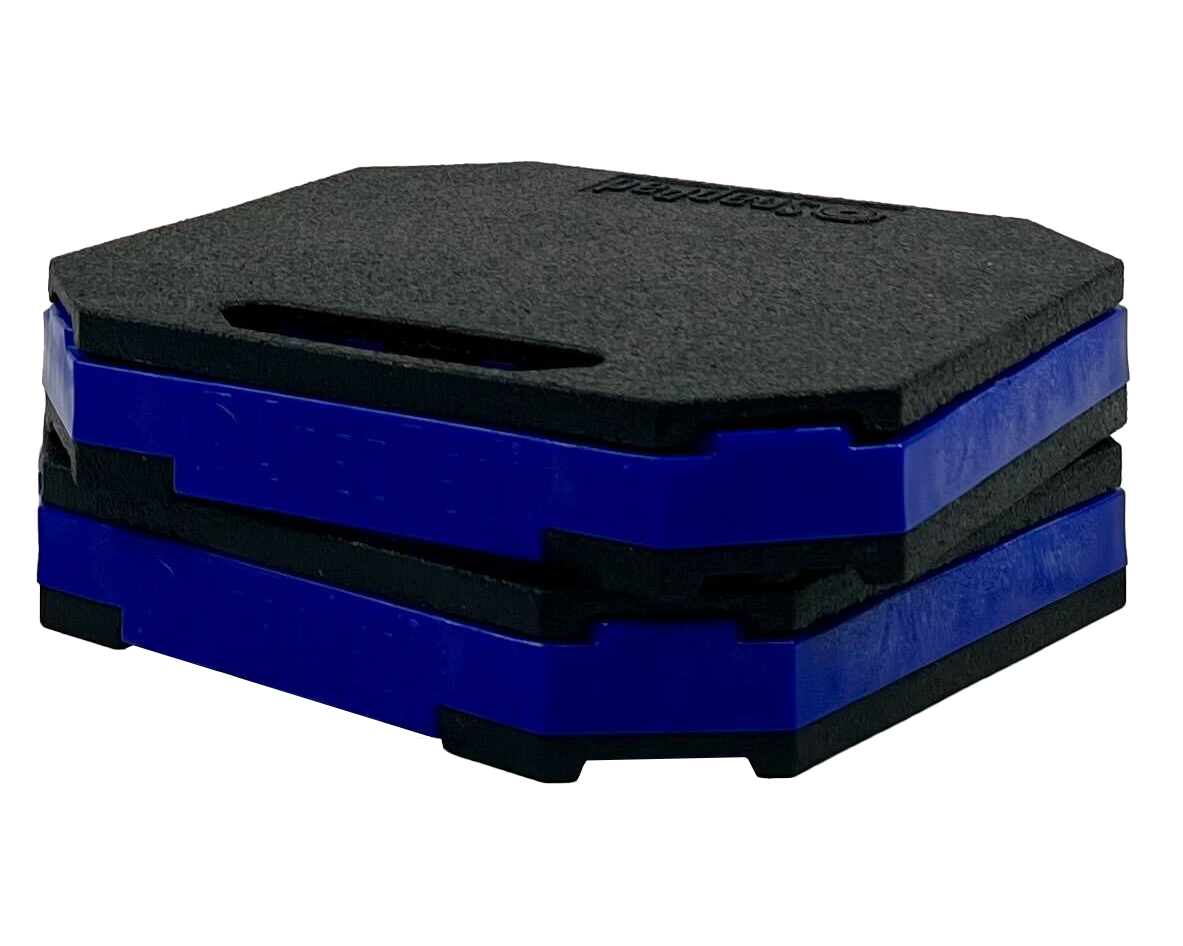 SnapPad Trailer Stabilizer Jack Stand Pad, 40000 lb, 12 in Length x 12 in Width x 2 in Height, Blue, Set Of 2 - STK2-BLUE