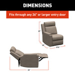 Lippert Chair, Heritage Theater Series, 27-1/2 in Width x 35 in Depth x 39 in Height Overall, 64 in Reclining Depth - 2024044095