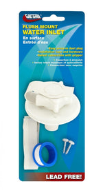 Valterra Fresh Water Inlet, 1/2 in Male Pipe Thread Inside Connection, 2-3/4 in Flange, 2-3/4 in Overall Diameter - A01-0168VP