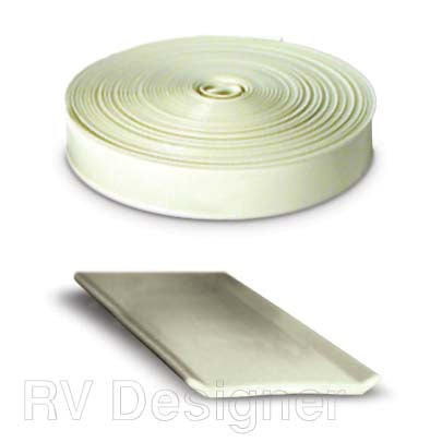 RV Designer Trim Molding Insert, 3/4 in Width x 25 ft Length, Colonial White - E331