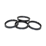 Gorilla Wheel Hub Centric Ring, 95.10 Millimeter Inside Diameter, 106 Millimeter Outside Diameter, Black, Set Of 4 - 106-9510