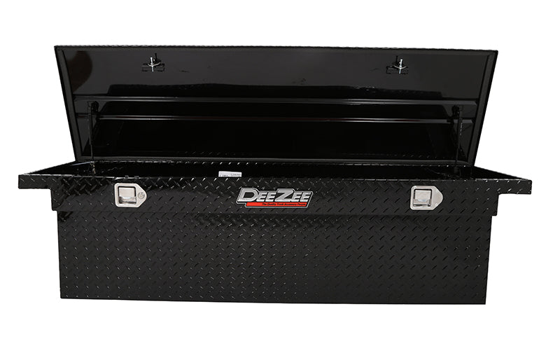 Dee Zee Tool Box, Red Label, Black Gloss Powder Coated Aluminum, 20 in Length x 69-3/4 in Width x 19-1/4 in Height - DZ8170DLB
