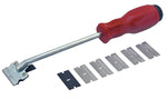 Lisle Multi Purpose Scraper, 1-1/2 in Blade Width x 10.8 in Length, Spare Blade Stored In Hollow Handle - 52000