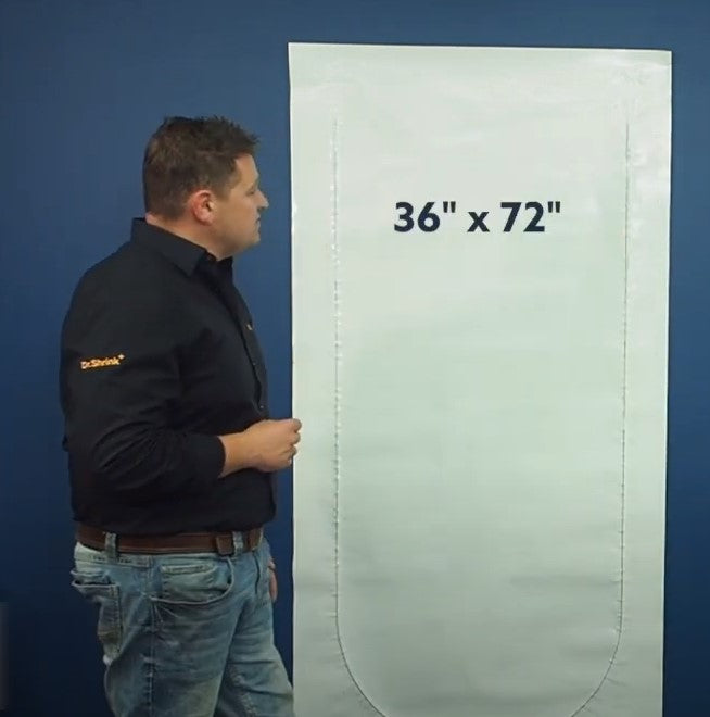 Dr Shrink Boat Shrink Wrap Access Door, 72 in Length x 36 in Width x 10 Mil Thickness - DS-72