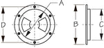 Sea Dog Boat Deck Plate, 6-3/4 in Diameter, Black - 337155-1