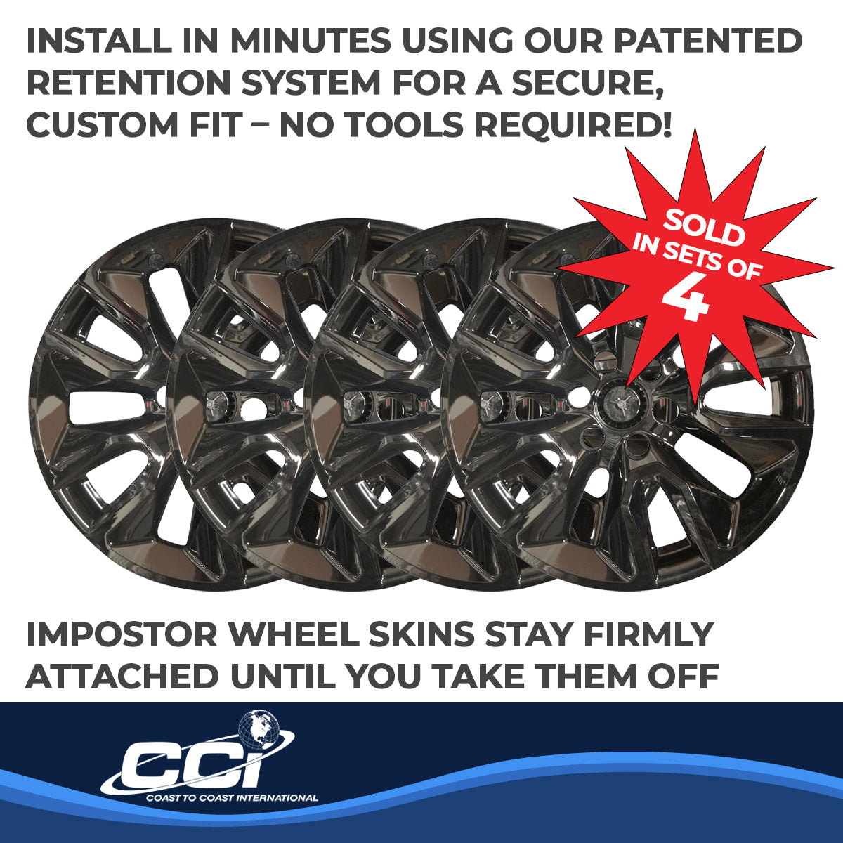 Coast2Coast Wheel Skins & Styled Wheel Covers IMP454BLK product image 5
