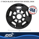 Coast2Coast Wheel Skin, 17 in, 5 Spokes, Gloss Black, Set Of 4 - IWCIMP411BLK