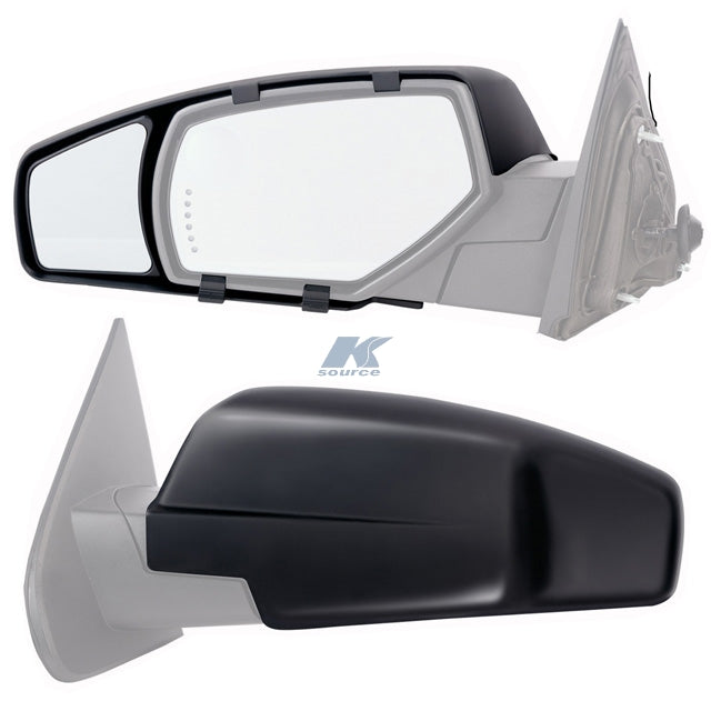 K-Source Exterior Towing Mirror, Black, Set of 2 - 80910