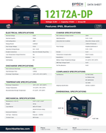 Epoch Battery, Essential Series, Group 31, 12.8 V - 12172A-DP