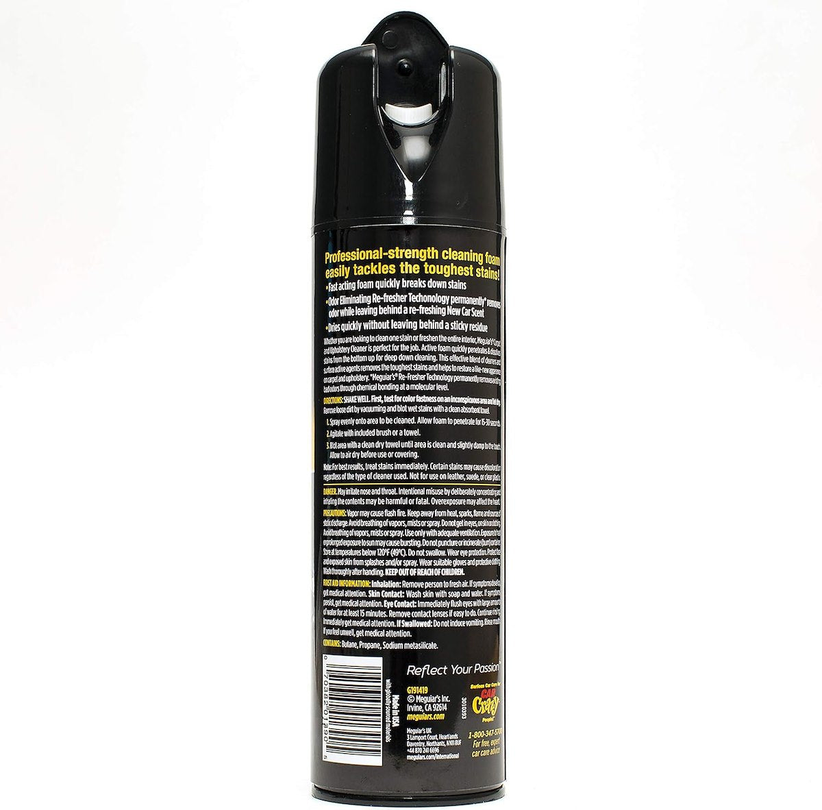 Meguiars Carpet Cleaner, 19 oz Aerosol Can - G191419