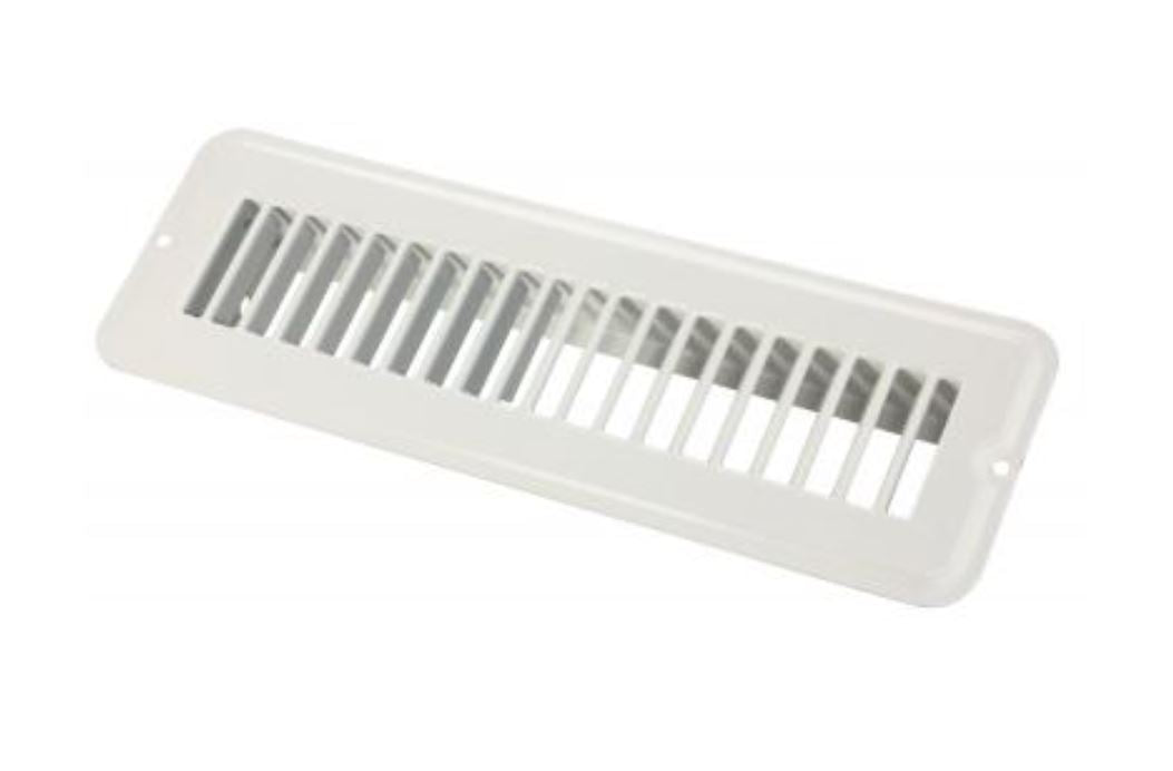 JR Products Heating/Cooling Register, 2 in Width x 10 in Length, 3.75 in Width Overall x 11.5 in Length Overall, White - 02-28925