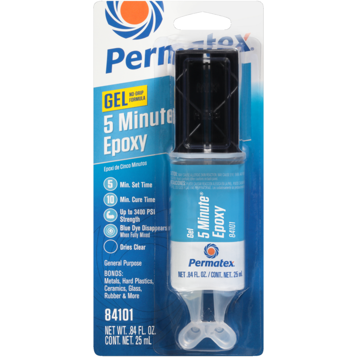 Permatex Epoxy, 5 Minute General Purpose, 0.84 oz Dual Syringe - 84101