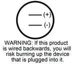 JR Products Power Port Socket, For 12 V Charging, 7/8 in Mounting Hole, 1 in Outside Dimension - 15125