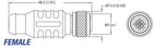 Maretron Marine Network Cable Terminator, Micro 5-Pin Female Termination Resistor, Blue-Gray Thermoplastic, 10 To 30 V DC - TR-CF