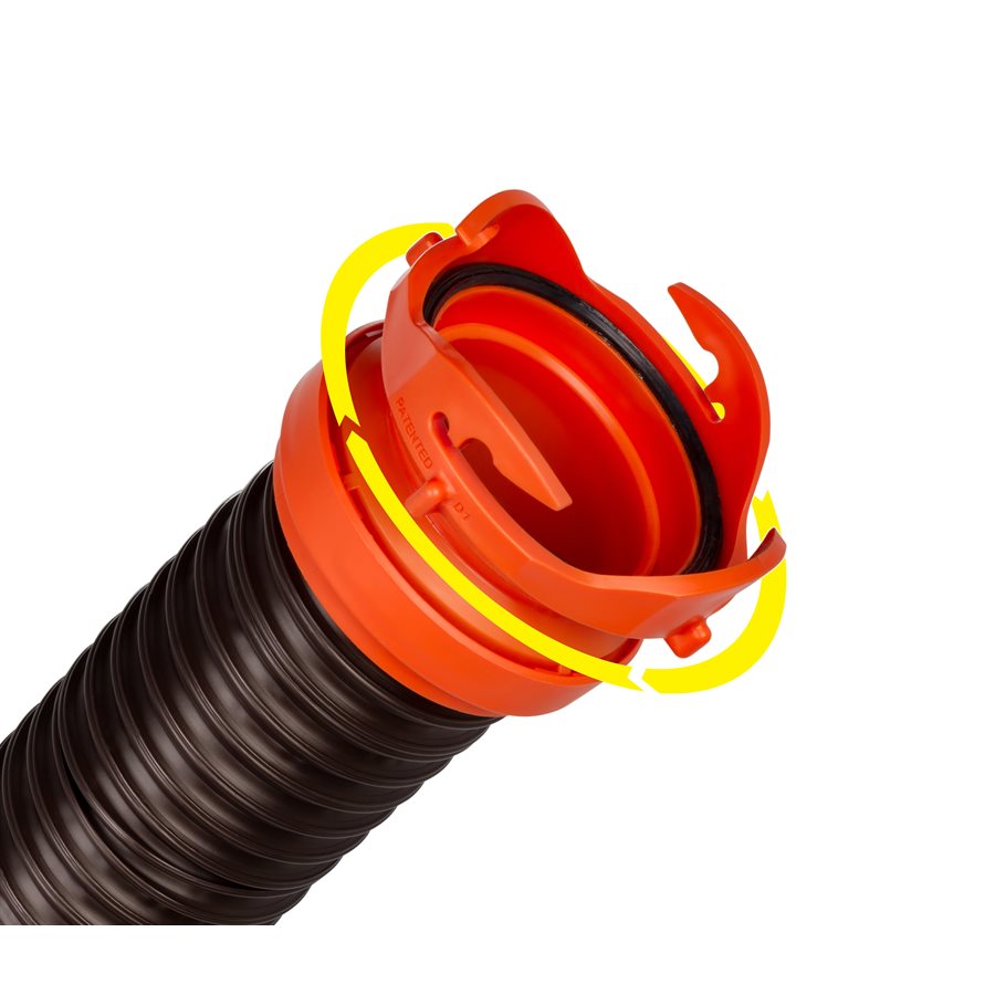 Camco Sewer Hose, 5 ft Extended Length, 24 in Compressed Length, 3 in Diameter - 39765
