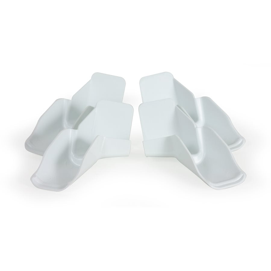 Camco Drip Rail Gutter Spout, White, Set of 4 - 42134