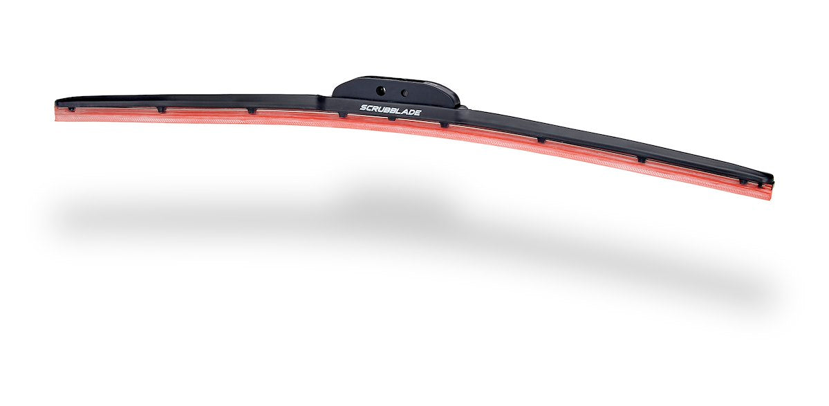 Scrubblade Windshield Wiper Blade, 22 in Length, Rad Red, Ceramic Coated Silicone Blade - CBR2200