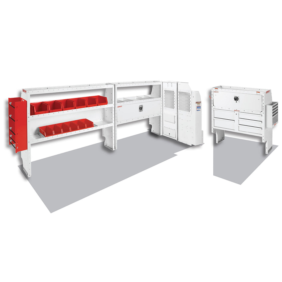 Weather Guard Van Storage System Kit, White - 600-8124L