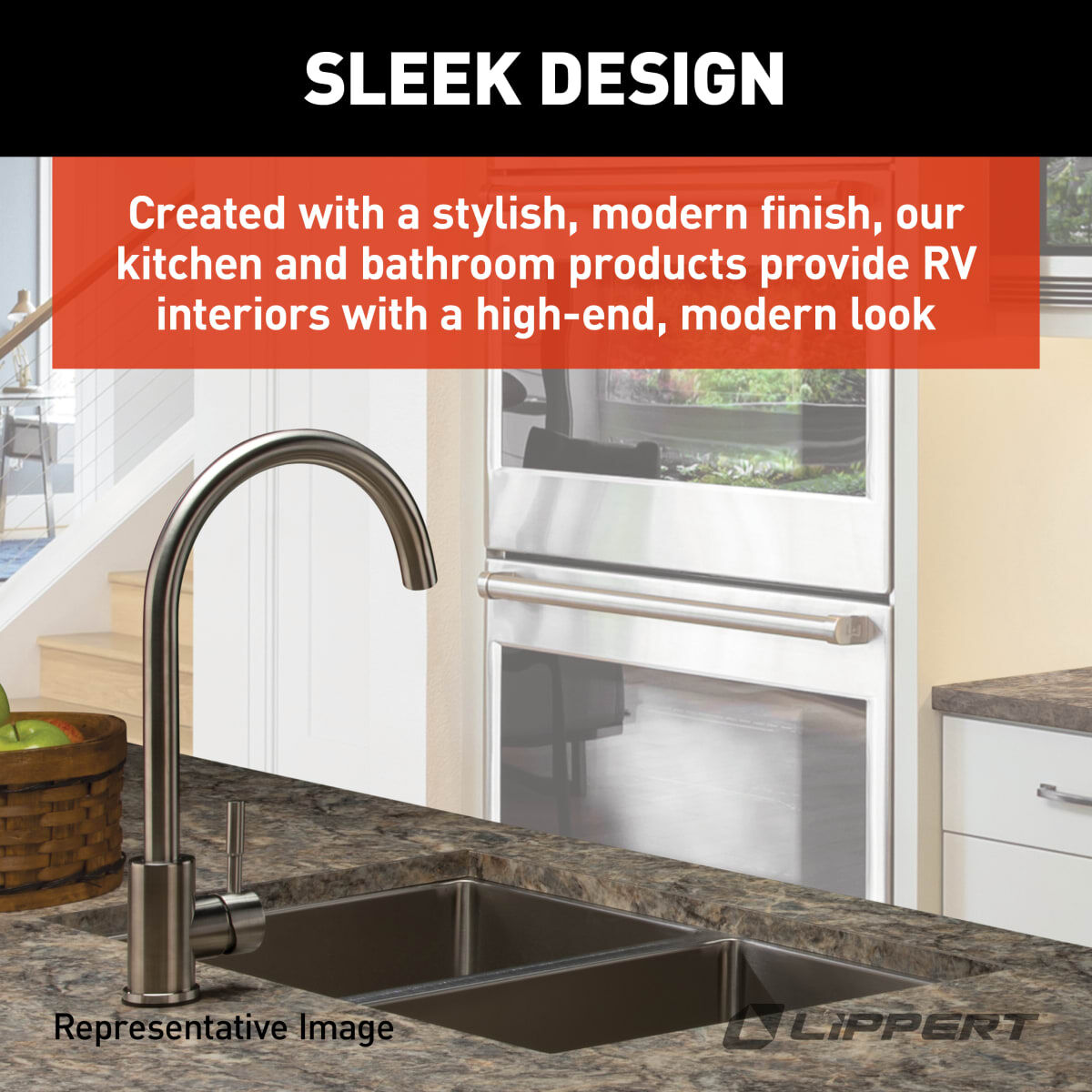 Lippert Faucet, Stainless Steel - 719324