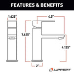 Lippert Faucet, Black Matte - 2024025313
