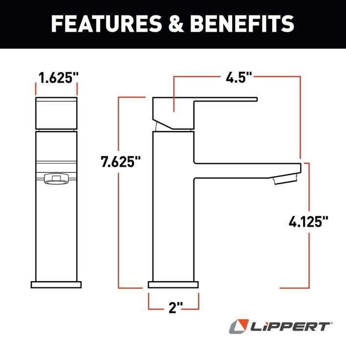 Lippert Faucet, Black Matte - 2024025313