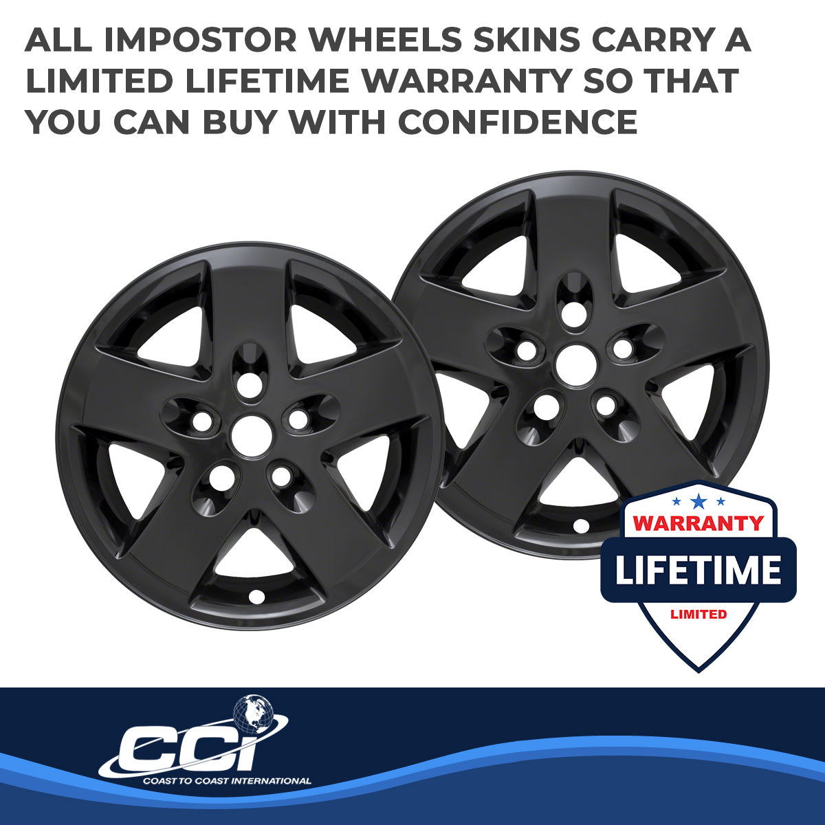 Coast2Coast Wheel Skins & Styled Wheel Covers IWCIMP340BLK product image 3
