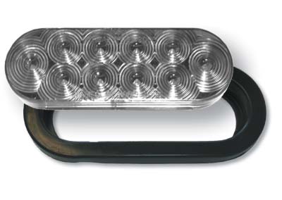 Tow Force Jammy Trailer Light, 66 Series, LED, White Diode/Clear Lens - J-66-CK