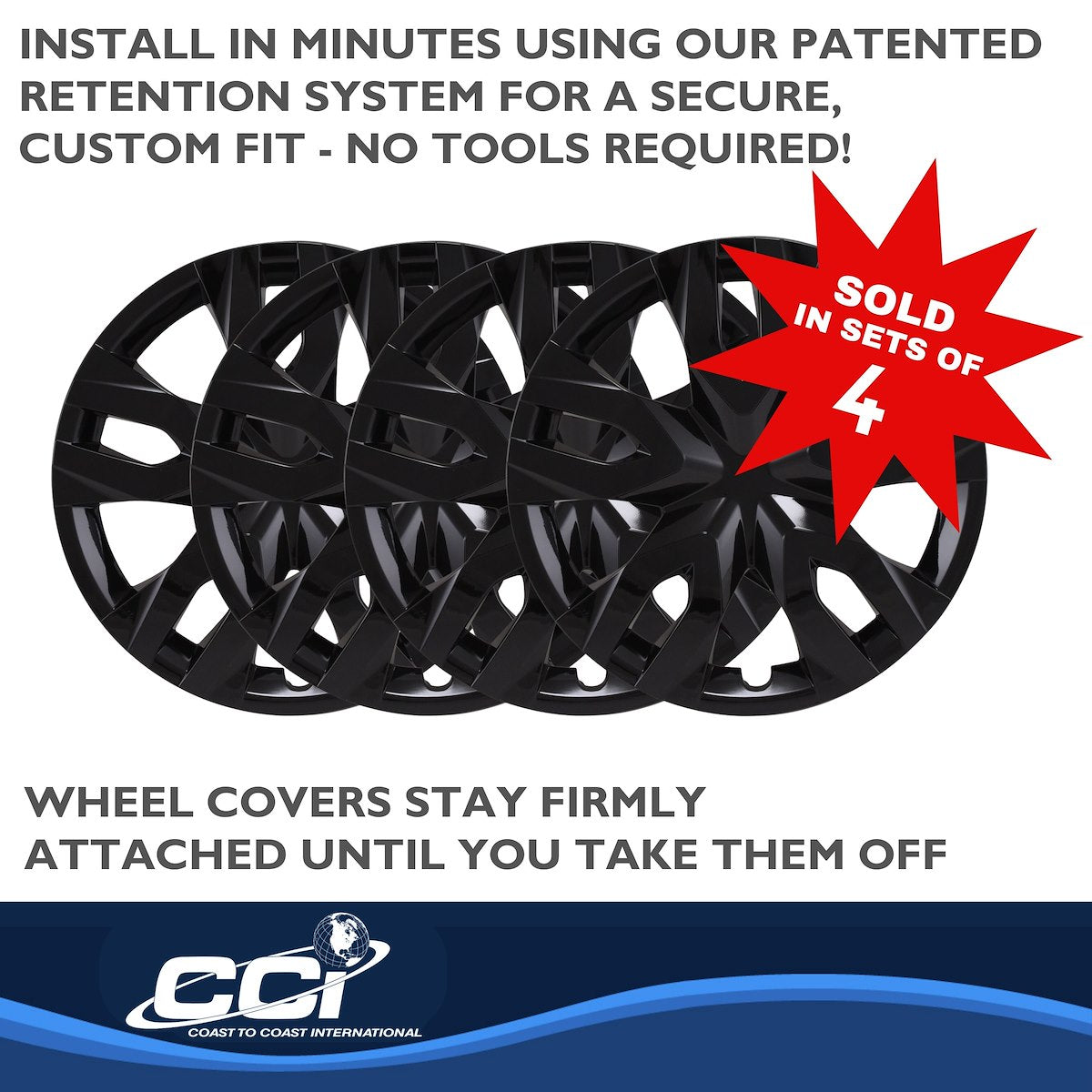 Coast2Coast Universal Wheel Covers IWC55617BLK product image 5