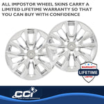 Coast2Coast Wheel Skin, 20 in, 5 Spokes, Chrome, Set Of 4 - IMP454X
