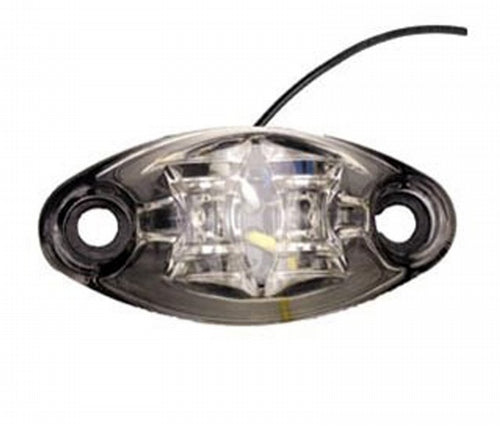 Valterra Clearance Light, LED, 2-5/8 in Length x 1-1/4 in Width x 3/4 in Depth, Clear Lens/Amber LED - DG52440VP
