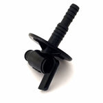 JR Products Drain Petcock, Fits 3/8 in To- 1/2 in Barbs, Black - 04-62415