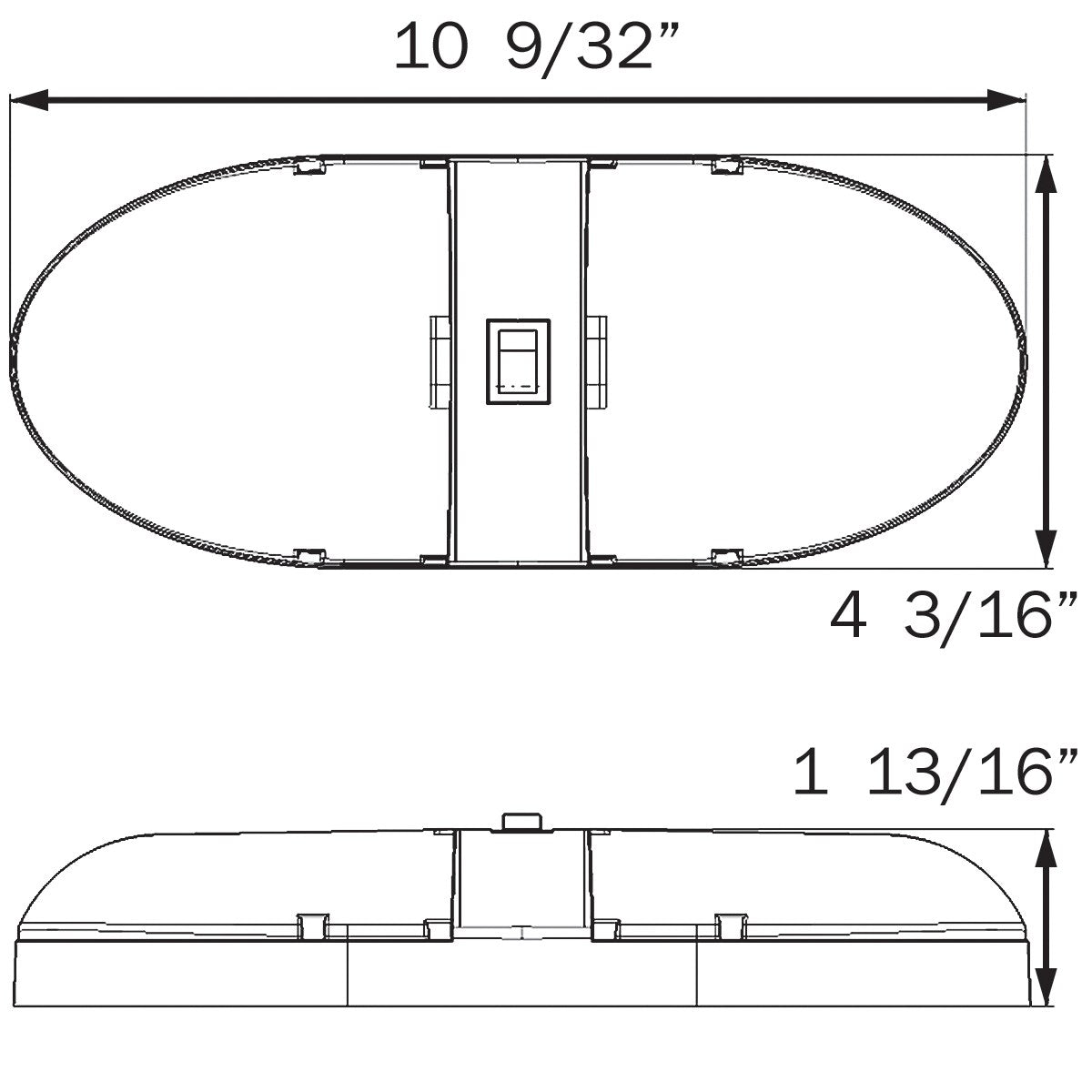 Optronics Interior Light - LED, Interior Light- LED, 10.283 in Width x 4.173 in Height x 1.787 in Depth, 12 V DC, Set of 6 - RVILL34FS