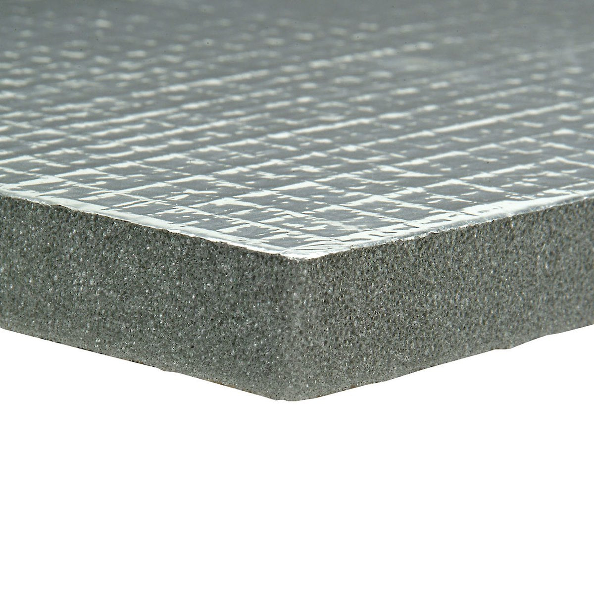 Design Engineering Thermal Acoustic Insulation, 3/4 in Thick, Foam With Fiberglass Reinforced Reflective Aluminum Skin - 50130