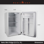 Magic Chef Refrigerator, 3.2 Cubic ft Capacity, 120 V, With Cabinet LED Light - MCR32CHW