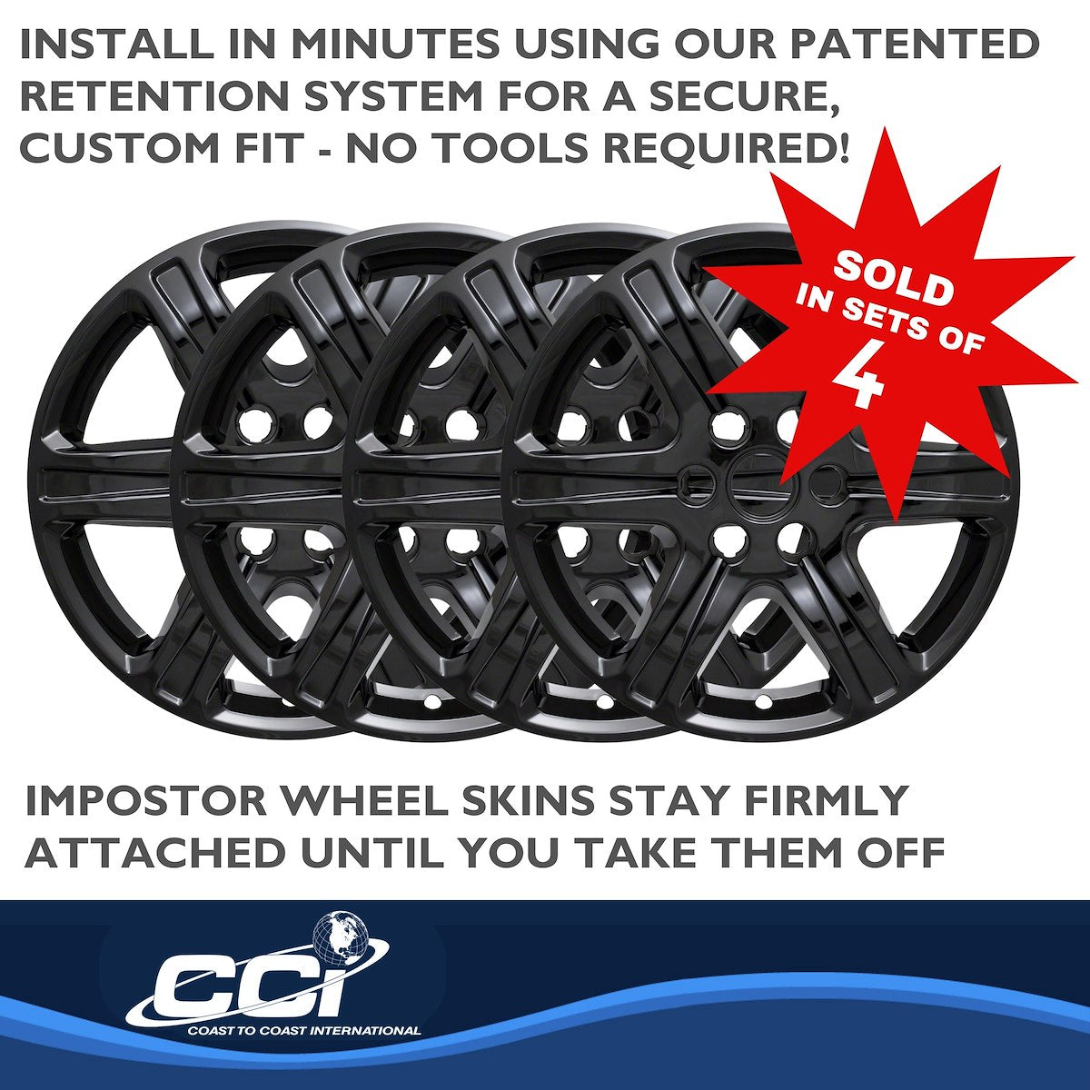 Coast2Coast Wheel Skins & Styled Wheel Covers IWCIMP395BLK product image 4