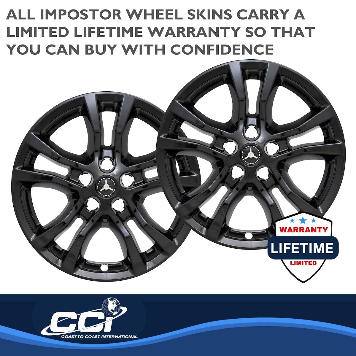 Coast2Coast Wheel Skins & Styled Wheel Covers IWCIMP398BLK product image 3