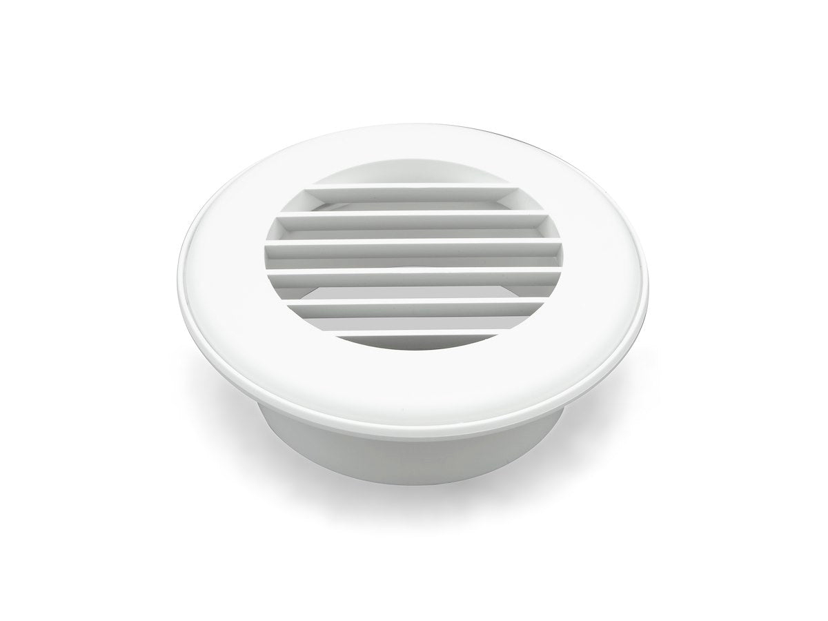 B&B Molders Heating/Cooling Register, Fits 4 in Flexible Ducts, 4-1/8 in Diameter Cutout Dimension, 4 in Diameter Outside Dimension - 94264