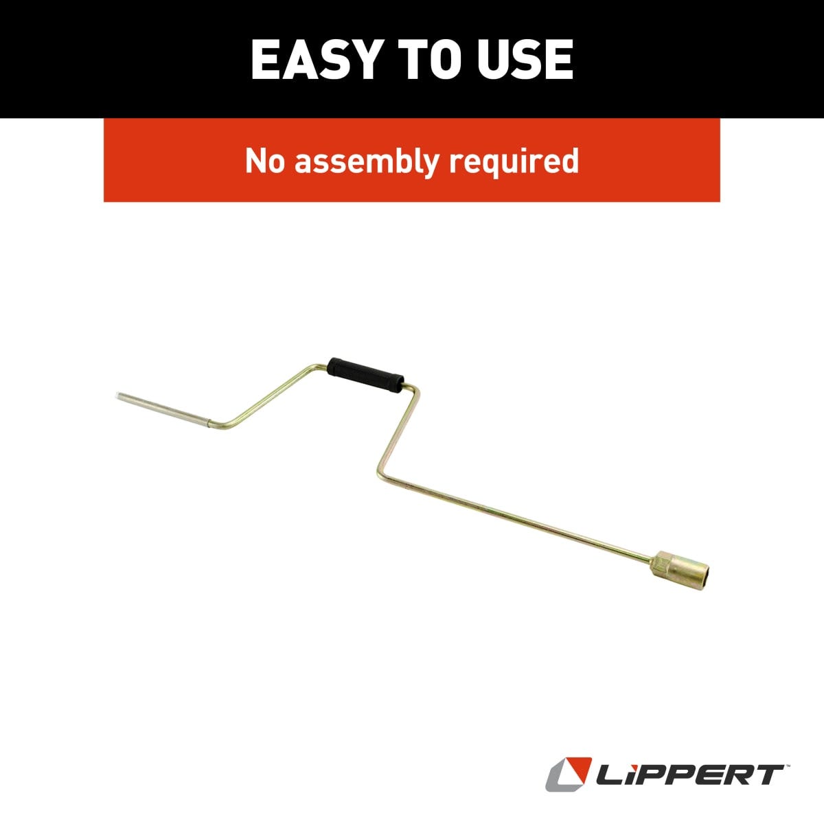 Lippert Trailer Stabilizer Jack Stand Crank, Standard 3/4 in Fixed Drive Socket - 285324