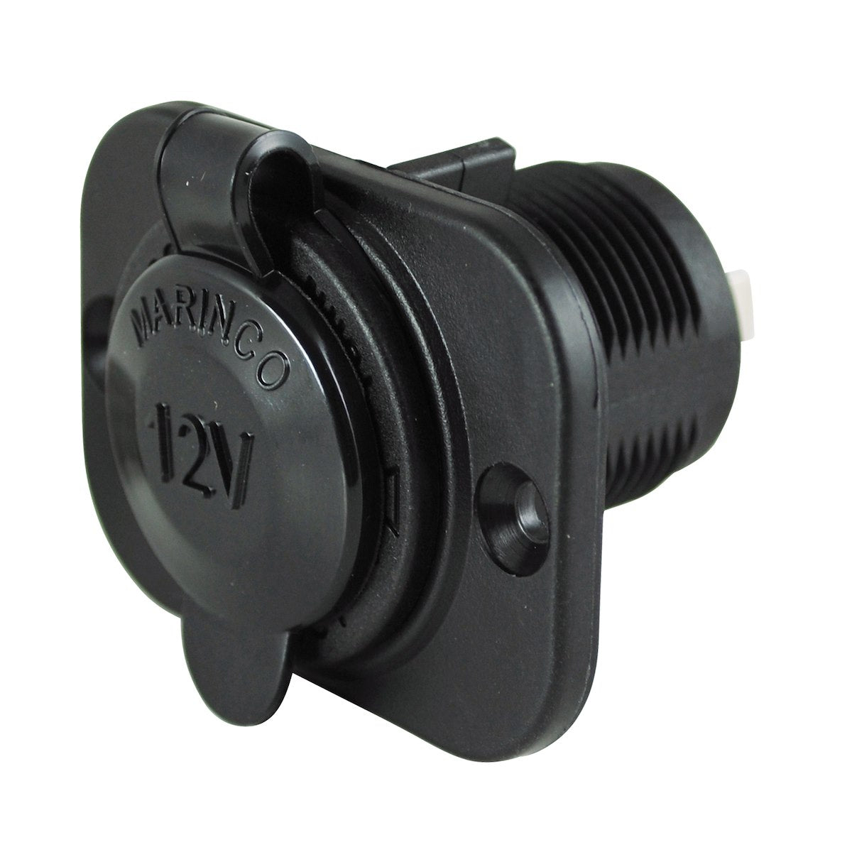 Marinco Receptacle, 12 V DC Power, Black - 12VRCRV