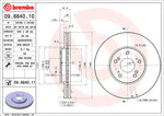 Brembo Brake Rotors 09884011C02 product image 2