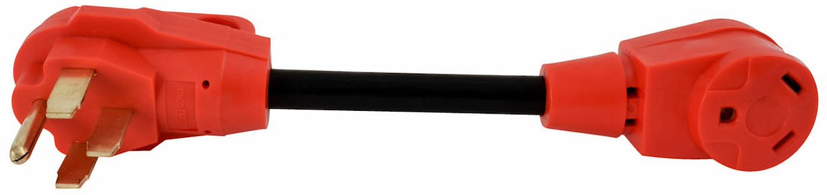 Valterra Power Cord Adapter, 50 amp Male To 30 amp Female, 50 amp, 12 in Dog Bone - A10-5030FHVP