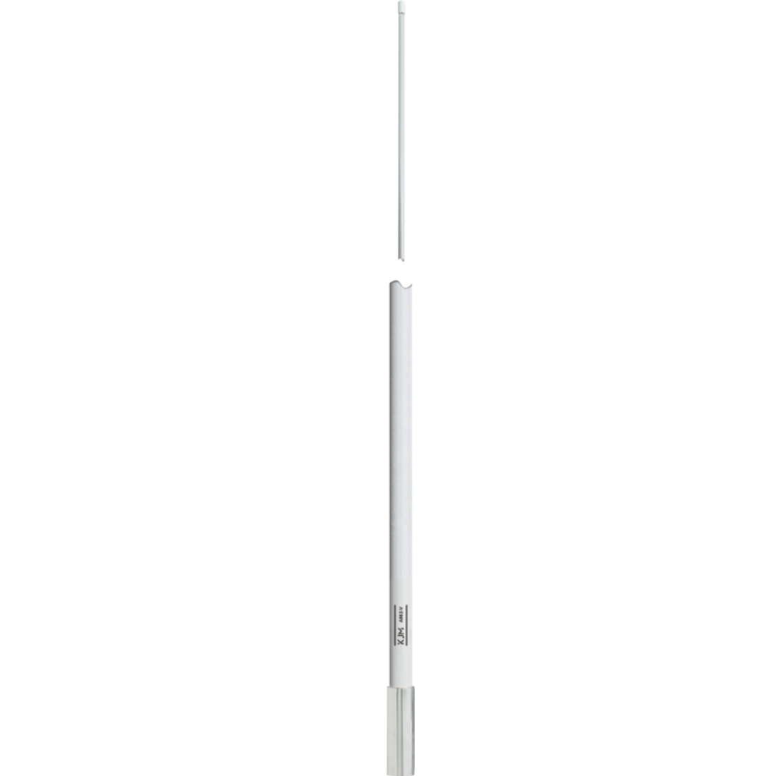 KJM VHF Radio Antenna, 8 ft Length, 6dB Gain, Mounts With Standard 1 in - 14 Male Thread - A786-V