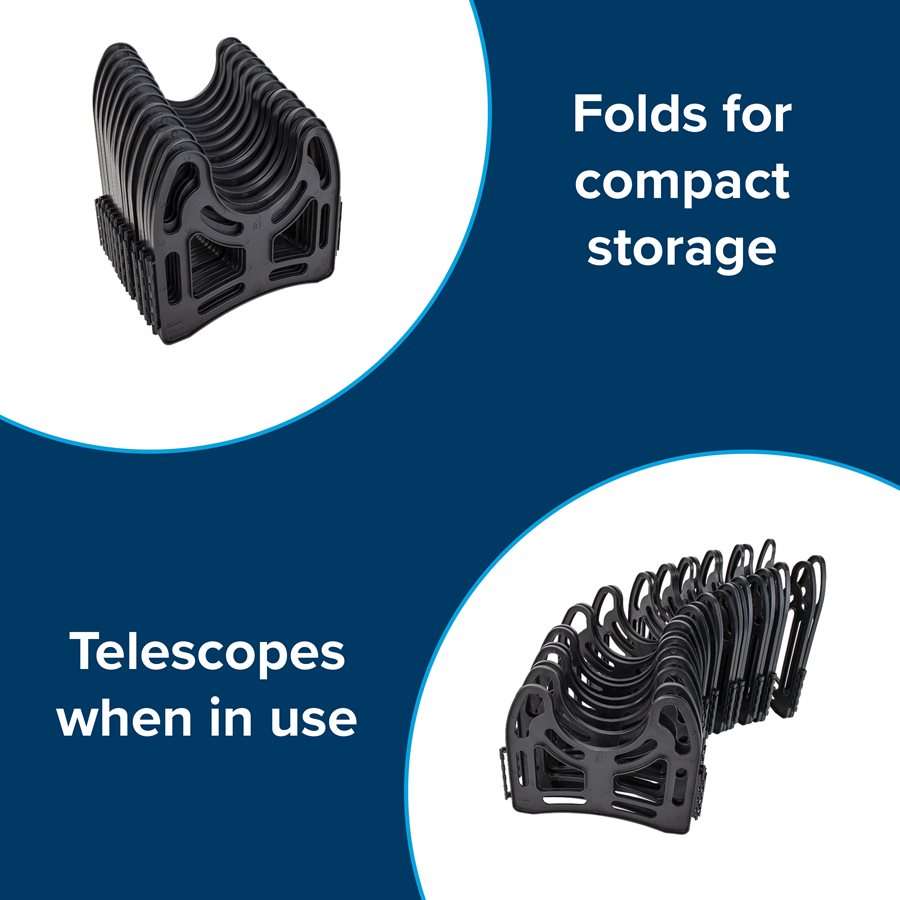 Camco Sewer Hose Support, Holds 10 ft Hose, Black - 43031
