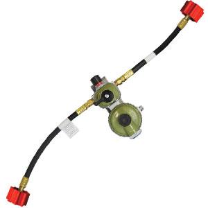 Marshall Excelsior Propane Regulator, 1/4 in FNPT Inlet x 3/8 in FNPT Outlet, 11 in WC, 350000 BTU I Stage/200000 BTU II 2 Stage - MEGR-253HP-PT24